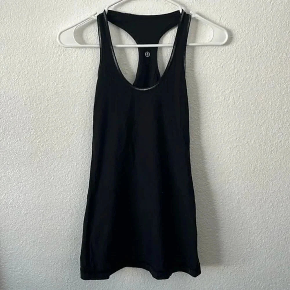 SKU 2 Lululemon Black Cool Racerback Tank Long Length fits 2/4
